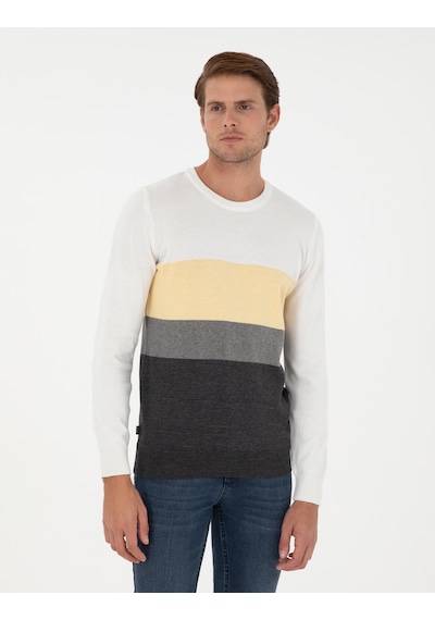 Pierre Cardin Erkek Gri Melanj Kazak /triko 50300525-vr086 Gri Melanj