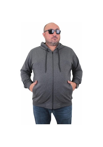 Moc Grande Mocgrande Büyük Beden Basic Mevsimlik Fermuarlı Kapüşonlu Sweat 22751 Antrasıt-Antrasıt Moc Grande Mocgrande Büyük Beden Basic Mevsimlik Fermuarlı Kapüşonlu Sweat 22751 Antrasıt-Antrasıt