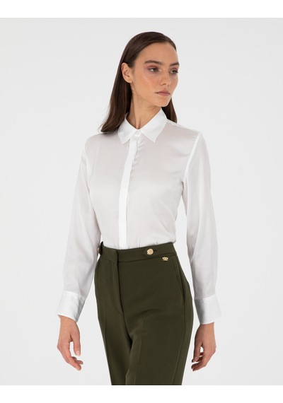 Pierre Cardin Kadın Ekru Gömlek Desenli 50299569-vr019 Ekru
