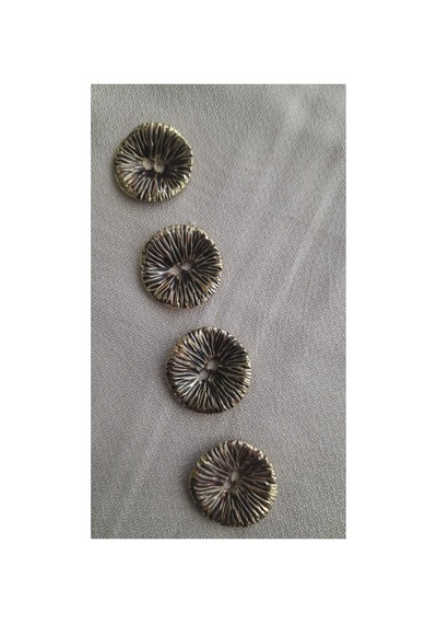 Altın Kaplama Mınelı Metal Düğme 28 Mm 4 Adet