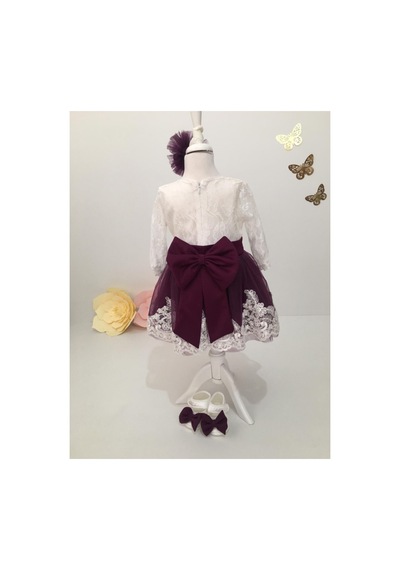 Hayy Baby Kids Wear Kız Bebek Mevlüt Elbise Seti Mor