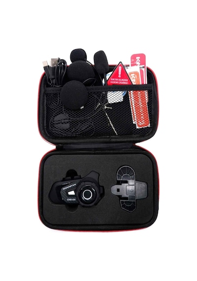 Knmaster Kn6100 Motosiklet Bluetooth Interkom Kulaklık Seti Siyah