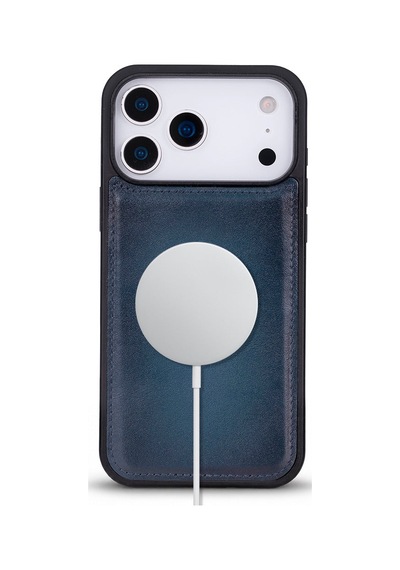 Bloomcase Mono Midnight Marine Apple iPhone Uyumlu 17 Pro Max/ 18 Pro Max 6.9" Hakiki Deri Magsafe Kılıf Lacivert