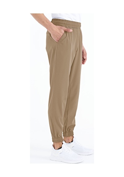 Tommy Life Bej Erkek Basic Cepli Bağcıklı Rahat Form Lastik Paça Eşofman Altı - 84826 Bej