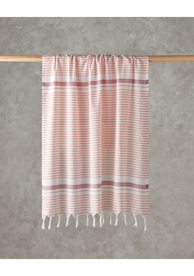 Bony Rejenere Çizgili Peştamal 90x150 Cm Mavi-turuncu Mavi-turuncu