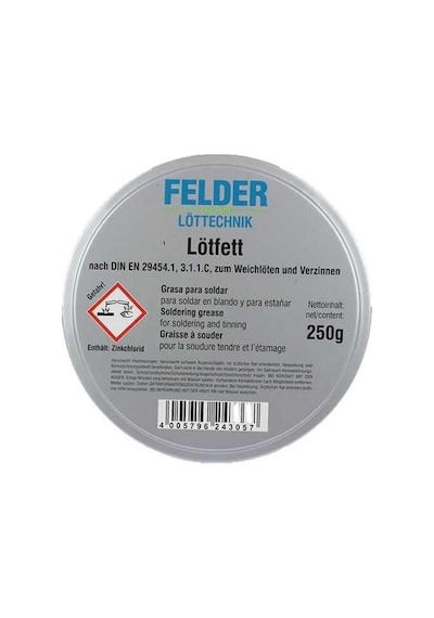 Lehim Pastası Lötfett Felder 250 Gr Made İn Germany