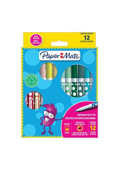3 Adet Papermate Keçeli Boya Kalemi 12li