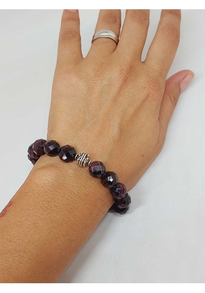 Sirius Serisi Lal Granat Garnet Taşı 10mm Unisex Bileklik 52 Çok Renkli