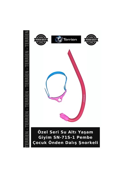 Özel Seri Su Altı Yaşam Giyim Sn-71s-1 Pembe Çocuk Önden Dalış Şnorkeli