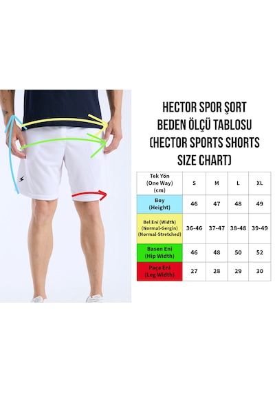 Zoma Spor Fitness Koşu Şortu - Hector Beyaz