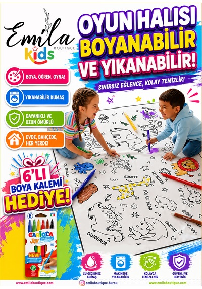 Emila Kids Oyun Halısı 100x150 CM