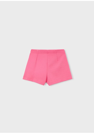Kız Çocuk Kemerli Pileli Şort - Şeker Pembe Pembe