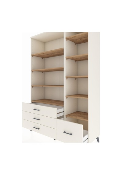 Hyperion Dolap 9 Raflı 4 Çekmeceli 132x44x195 Aytaşı-çam/aytaşı Aytaşı