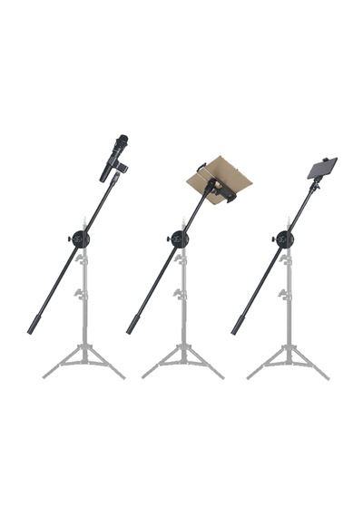 Microcase 55 Cm Ayarlanabilir 1/4 Vida Uçlu Tripod Uzatma Kolu Mikrofon Standı İçin Bağlantı Kelepçeli Boom Kolu - Al5900 55cm