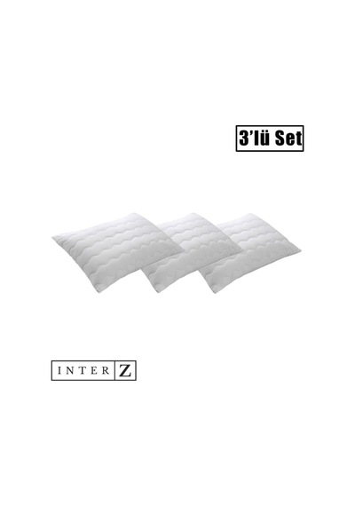 3'lü Set Yastık Koruyucu, Tela Kapitone Desenli Yastık Alezi, 50 X 70 Cm Beyaz