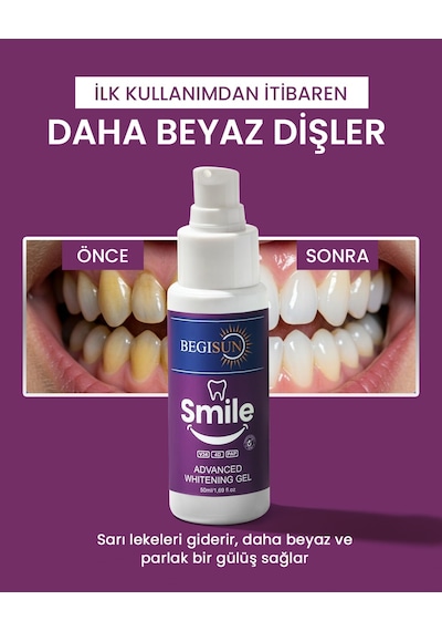 Begisun Leke Karşıtı Diş Beyazlatıcı Mor Jel 50 ML