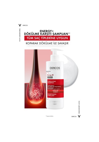Dercos Energy+ Dökülme Karşıtı Şampuan 400 Ml