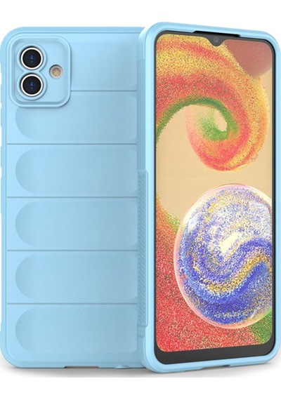 Samsung Galaxy Uyumlu A05 Kılıf Optimum Lens Çerçeveli Silikon Kapak Mavi
