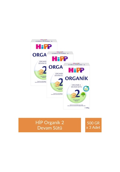 Hipp 2 Organik Devam Sütü 500 G x 3 Adet
