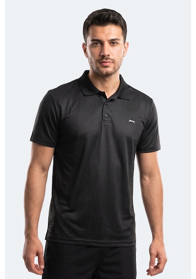 Slazenger Robles Erkek Polo Yaka Siyah Tişört