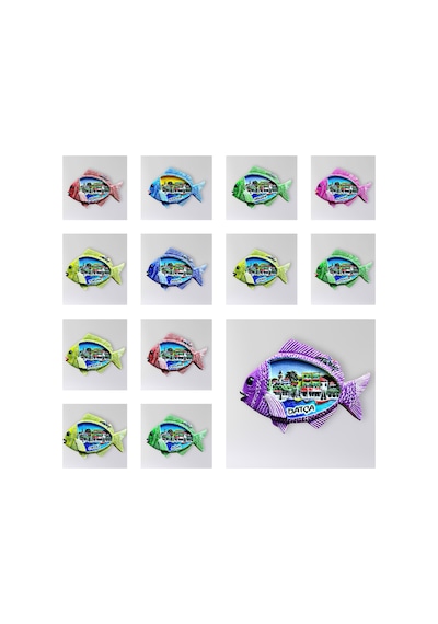Gölyazı Polyester Kabartmalı Magnet 8,5 X 6 Cm Dekoratif Hediyelik Buzdolabı Süsü Kod:1752