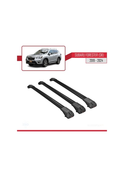 Subaru Forester Sk 2019 Ve Sonrası İle Uyumlu Ace-1 Ara Atkı Tavan Barı Siyah 3 Adet Bar