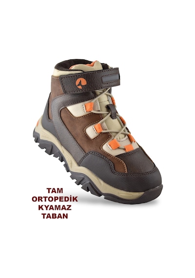 Barcelona Ortopedik Cırtlı Unisex Çocuk Bot Ayakkabı Çocuk Outdoor Bot Kahverengi