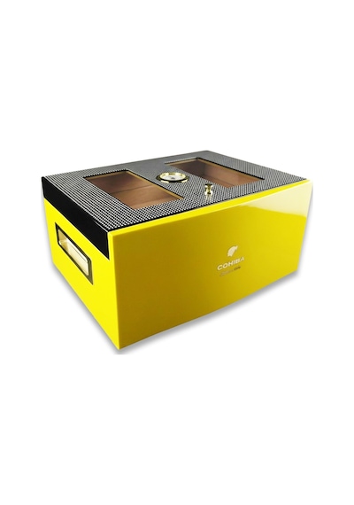 Cohiba Camlı Puro Kutusu Humidor Sarı 70's