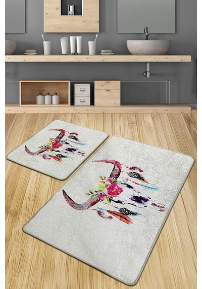 Cervo Banyo Halısı Djt 2 Li Set Çok Renkli