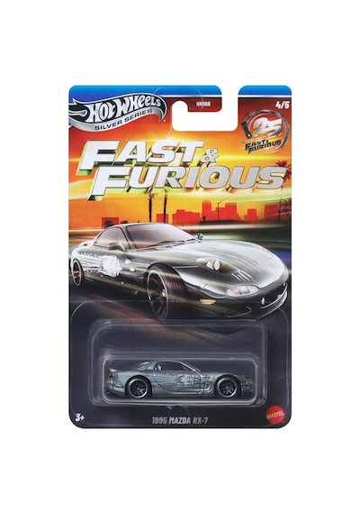 Hot Wheels Fast & Furious 25 Yıl Sılver Serisi - 1995 Mazda Rx-7 Jkx23 - Hnr88 Gri