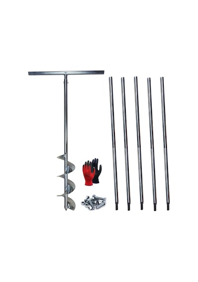 Galvaniz Toprak Burgusu Uzatmalı Sondaj Aleti Çap 15 cm Boy 6 mt