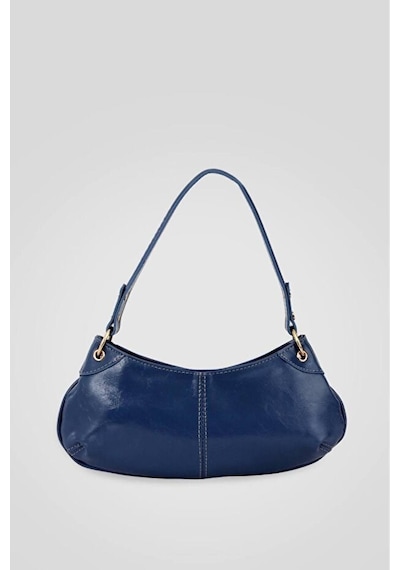 Lovelystore Bükreş Model Omuz Ve El Çantası Parlak Kırçıllı Yapılı Fermuarlı 33x14 Lacivert