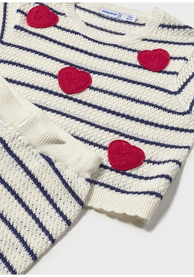 Mayoral Kız Bebek Tığ İşi Pantolon Bluz Takım Krem - 01515