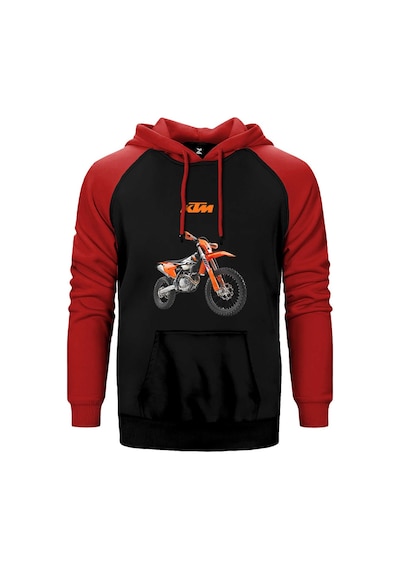 Ktm 500 Exc Enduro Motorcycle Kırmızı Renk Reglan Kol Kapşonlu Sweatshirt Kırmızı Ktm 500 Exc Enduro Motorcycle Kırmızı Renk Reglan Kol Kapşonlu Sweatshirt Kırmızı