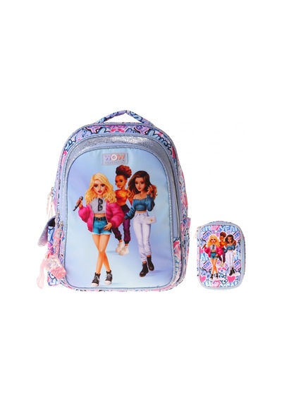 Wow Generation Music Kız Çocuk Lila İlkokul Okul Çantası Ve Kalemlik Seti - Setwg-w6044c Çok Renkli