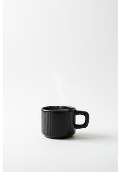 2 Adet El Yapımı 260 Ml Siyah Parlak Seramik Mug Çay Kahve Kupası Mıt1302 Siyah