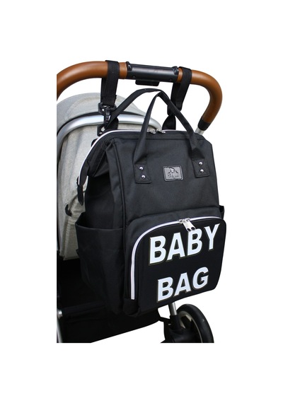 Stylo Star Baby Bag Anne Bebek Bakım Sırt Çantası Silver Black Siyah