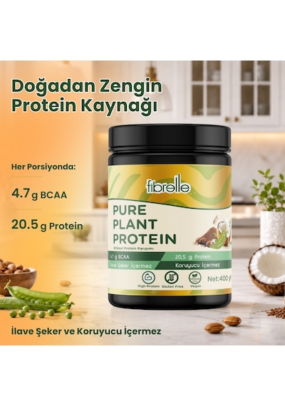 Fibrelle Pure Plant Protein Bitkisel Protein Karışımı 400 G Vanilya