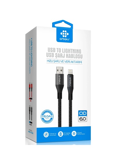 6a İphone Hızlı Şarj Kablosu Arbaks Arb-306