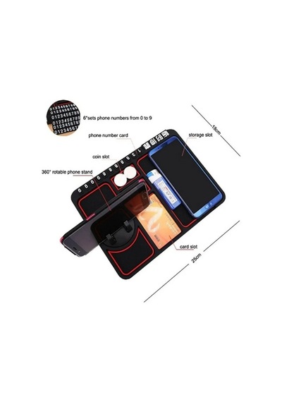 Çok Fonksiyonlu Araç Içi Torpido Kaydırmaz Telefon Tutucu Aparat