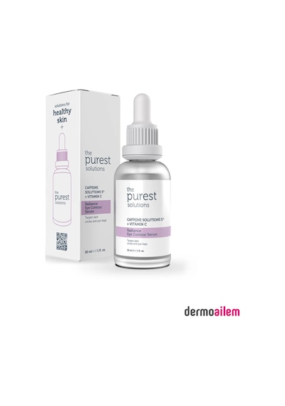 The Purest Solutions Caffeine 5% - Vitamin C 30 Ml Göz Altı Torbalanma Aydınlık Göz Altı Görünüm Destekleyici Bakım Serumu