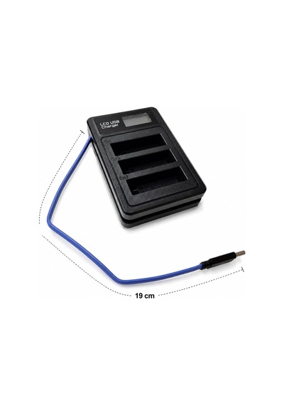 1 Adet Batarya Gopro Hero 5 Hero 6 Hero 7 Hero 8 İle Uyumlu 3 Slot Lcd Ekranlı Usb Batarya Şarj Cihazı Ahdbt-501 Ahdbt-801 Uyumlu Aksiyon Kamera Pil Şarj Ünitesi Go501 Şarj Cihazı Ve Pil