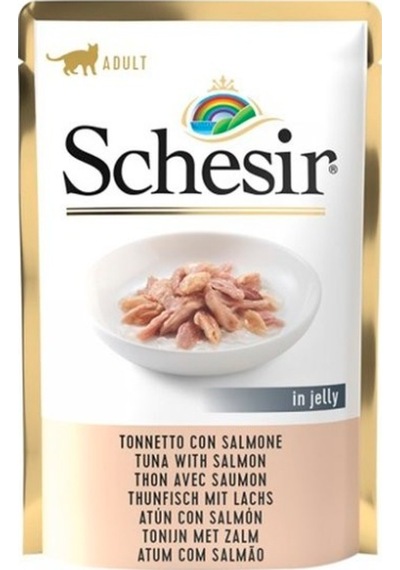 Schesir Ton Balık ve Somonlu Pouch Konserve Yetişkin Kedi Maması 85 G
