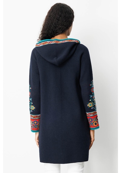 Desen Triko Kadın Kapüşonlu Kilim Jakarlı Püsküllü Yün Kaban K.lacivert K.lacivert Desen Triko Kadın Kapüşonlu Kilim Jakarlı Püsküllü Yün Kaban K.lacivert K.lacivert