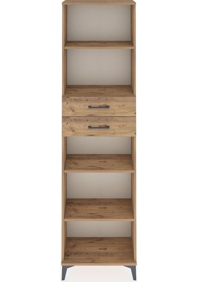 Arges Dolap 4 Raflı 2 Çekmeceli 60x30x221 Çam-çam Çam