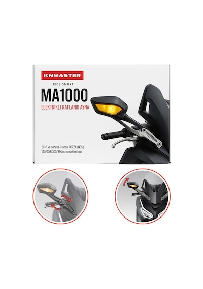 Knmaster MA1000 - Forza Otomatik Katlanır Motosiklet Aynası