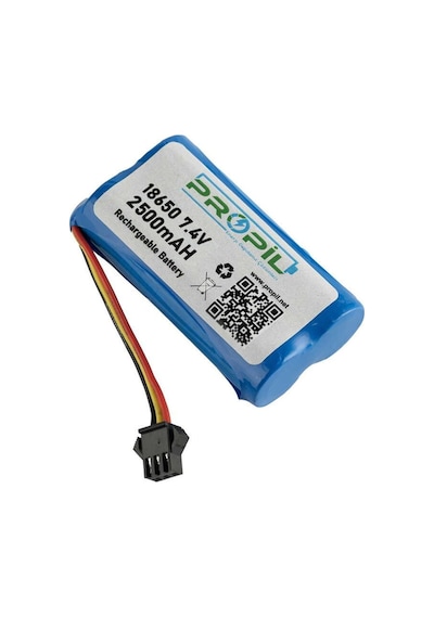7.4v 18650 Lion 2500 Mah 3 Kablolu Oyuncak Pili Sm3p Soket