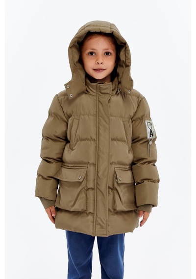 Benitto Kids Kız Çocuk Kalın Kışlık Kapüşonlu Kaban 51349 Camel