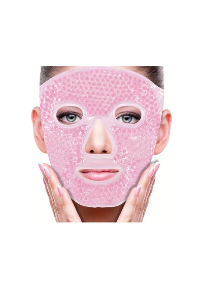 Terapi Jel Yüz Maskesi Soğuk Ve Sıcak Boncuklu Ayarlanabilir Maske Pembe Lisinya Çok Renkli