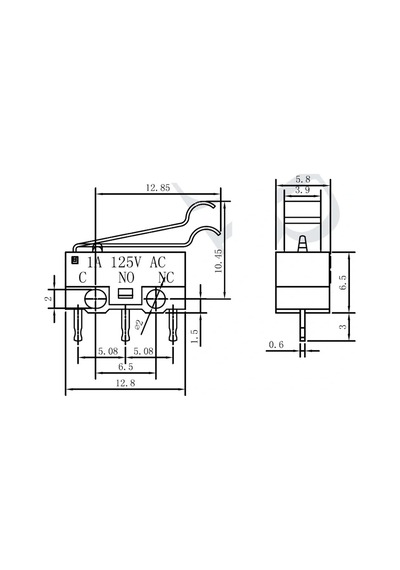 Ic-162b Kıvrık Paletli Mini Micro Switch Kw10-z3p